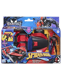 G0736,Marvel Spider Man Venom Versus Lansator Auto Si Figurina Miles Morales