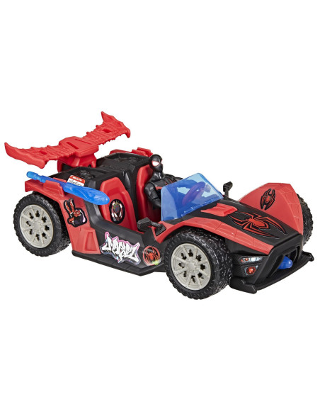 G0736,Marvel Spider Man Venom Versus Lansator Auto Si Figurina Miles Morales