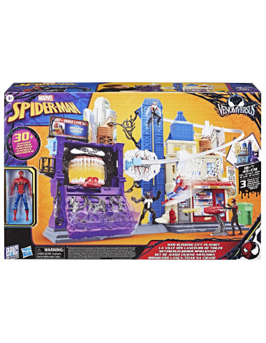G0737,Set De Joaca Marvel Spider Man Venom Versus Web City Slinging