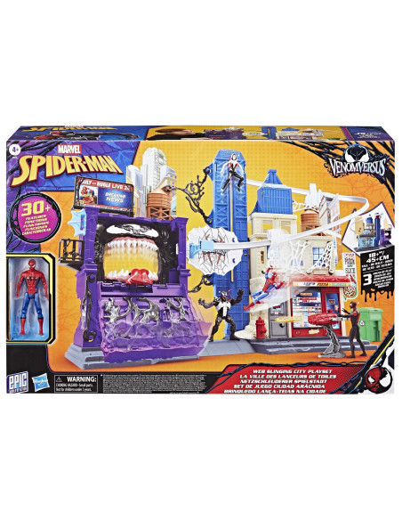 G0737,Set De Joaca Marvel Spider Man Venom Versus Web City Slinging