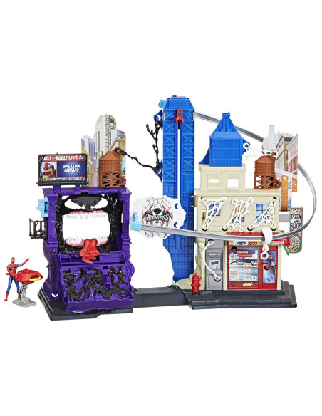 G0737,Set De Joaca Marvel Spider Man Venom Versus Web City Slinging