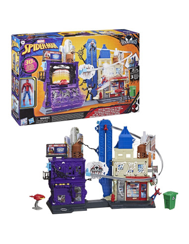 G0737,Set De Joaca Marvel Spider Man Venom Versus Web City Slinging