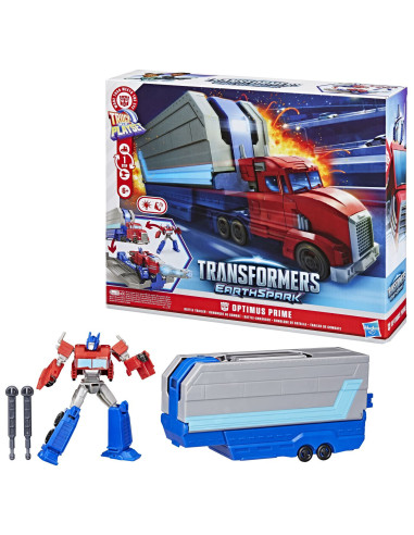 G0750,Transformers Earthspark Camion Cu Remorca De Lupta Optimus Prime
