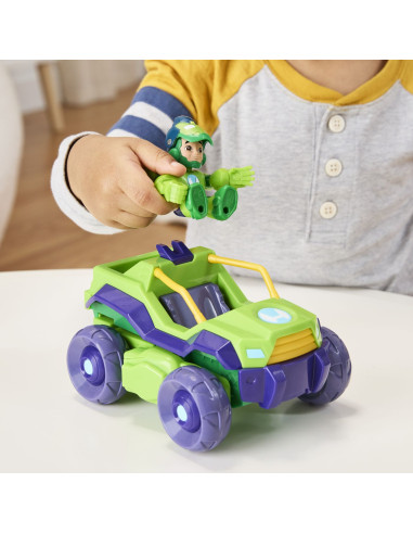 G1258_G1475,Marvel Iron Man Si Prietenii Sai Uimitori Set Vehicul 2 In 1 Si Figurina Iron Hulk