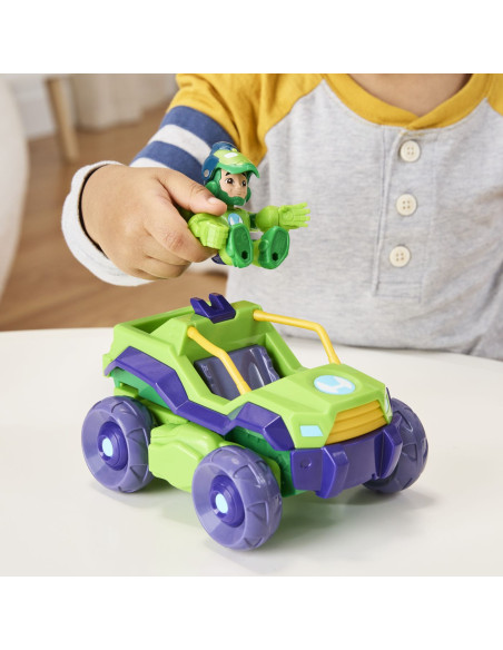 G1258_G1475,Marvel Iron Man Si Prietenii Sai Uimitori Set Vehicul 2 In 1 Si Figurina Iron Hulk