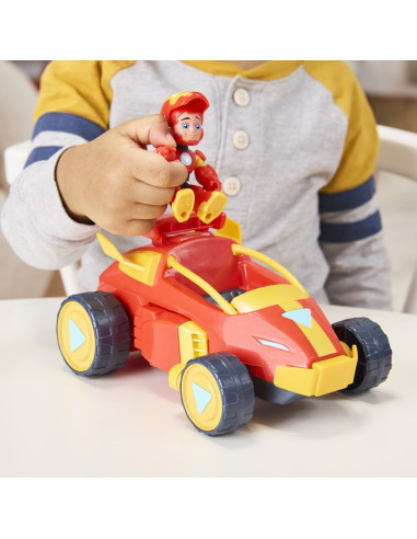 G1258_G1474,Marvel Iron Man Si Prietenii Sai Uimitori Set Vehicul 2 In 1 Si Figurina Iron Man