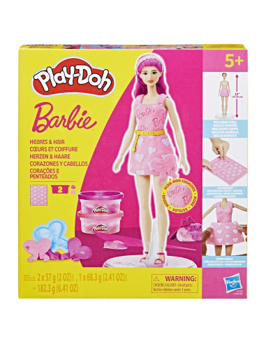 G1357,Play Doh Barbie Set Plastelina Inimioare Si Par
