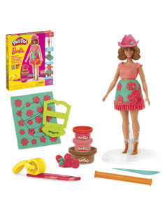 G1360,Play Doh Barbie Set Plastelina Creatii Vestimentare Cu Flori Si Franjuri Cowboy 2