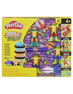 G0556,Play Doh Povestiri Cu Testoase Ninja Adolescente Mutante Set Plastelina Creatii Cowabunga