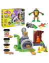 G1829,Play Doh Povestiri Cu Testoase Ninja Adolescente Mutante Set Plastelina Pizza Taie Si Arunca