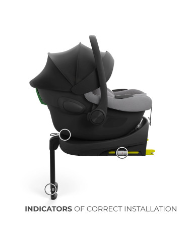 KCILENFXGRY2000,Scoica Auto Kinderkraft I-lite Cu Baza Endura Safe Fx Grey