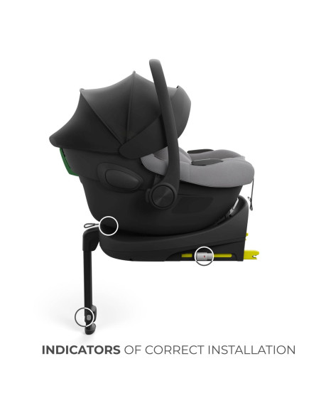 KCILENFXGRY2000,Scoica Auto Kinderkraft I-lite Cu Baza Endura Safe Fx Grey