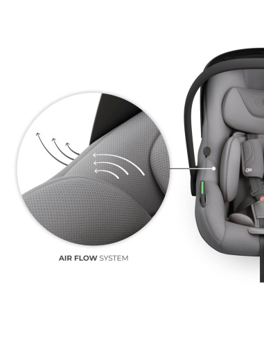 KCILENFXGRY2000,Scoica Auto Kinderkraft I-lite Cu Baza Endura Safe Fx Grey