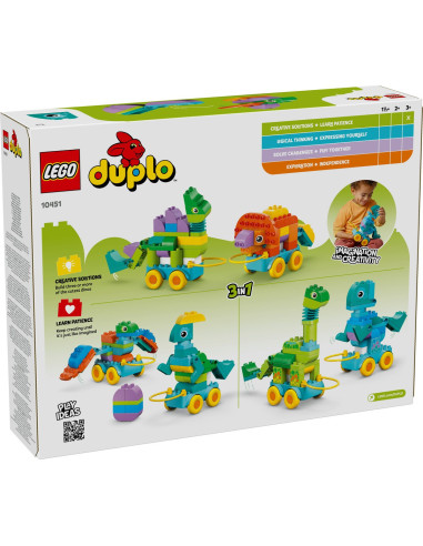 LEGO-10451,Lego Duplo Dinozauri Pe Roti 3 In 1 10451