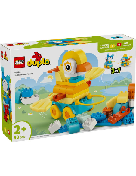 LEGO-10448,Lego Duplo Animale Pe Roti 3 In 1 10448