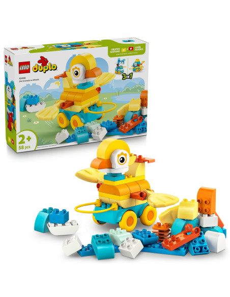 LEGO-10448,Lego Duplo Animale Pe Roti 3 In 1 10448