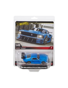MTHMD41_HWT04,Hot Wheels Premium Real Riders Masinuta Metalica Modified Ford Mustang 69 Scara 1:43