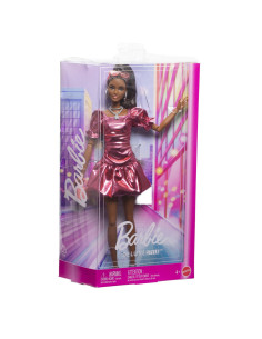 MTJFP41,Barbie Deluxe Style Papusa Barbie Rochie Roz Metalizat Coral