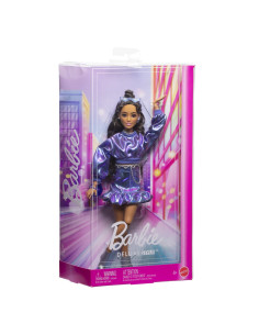 MTJFP42,Barbie Deluxe Style Papusa Barbie Rochie Albastru Metalizat