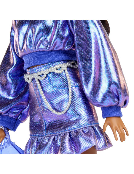 MTJFP42,Barbie Deluxe Style Papusa Barbie Rochie Albastru Metalizat MTJFP42,Barbie Deluxe Style Papusa Barbie Rochie Albastru Metalizat