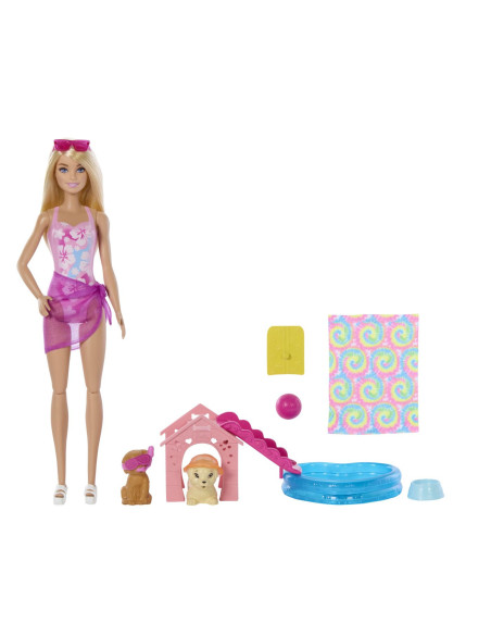MTJBF35,Barbie Color Change Petrecerea Catelusului La Piscina MTJBF35,Barbie Color Change Petrecerea Catelusului La Piscina