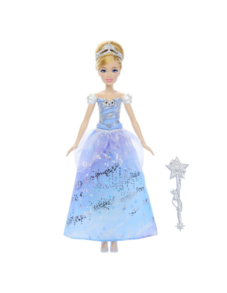 MTJBF94,Disney Princess Papusa Cenusareasa Interactiva Cu Rochie Luminoasa