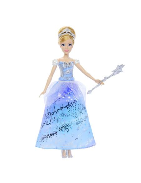 MTJBF94,Disney Princess Papusa Cenusareasa Interactiva Cu Rochie Luminoasa