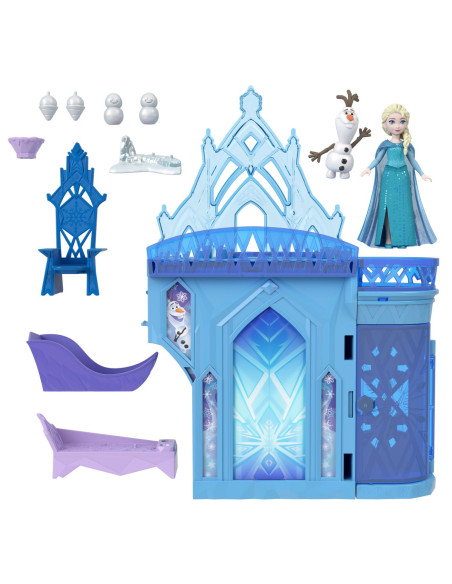 MTJDP63,Disney Frozen Set De Joaca Papusa Elsa Si Castelul De Gheata Cu Accesorii
