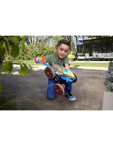 MTJFR39,Hot Wheels Monster Truck Sharks Vs Dinos Masina Cu Telecomanda Tiger Shark Climber