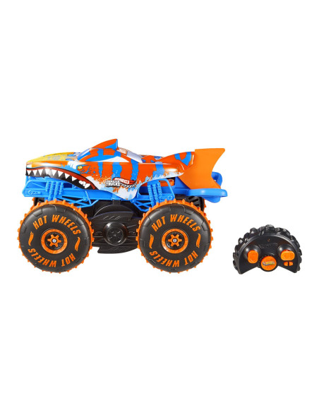 MTJFR39,Hot Wheels Monster Truck Sharks Vs Dinos Masina Cu Telecomanda Tiger Shark Climber