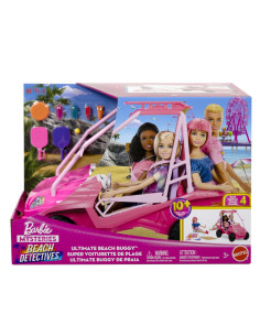 MTJFV68,Barbie Mysteries Detectivi Pe Plaja Masinuta Buggy Si Accesorii