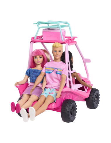 MTJFV68,Barbie Mysteries Detectivi Pe Plaja Masinuta Buggy Si Accesorii