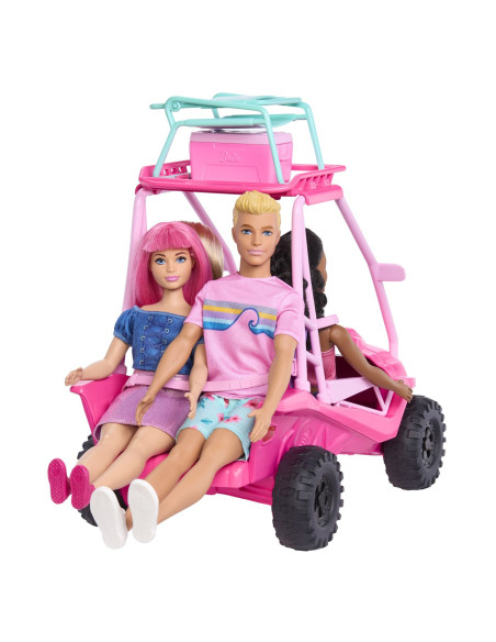 MTJFV68,Barbie Mysteries Detectivi Pe Plaja Masinuta Buggy Si Accesorii