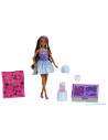 MTJFY66,Barbie Set Party Unboxed Reveal Papusa Barbie Violet Cu 10 Accesorii Surpriza