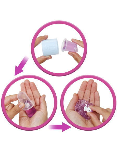 MTJFY66,Barbie Set Party Unboxed Reveal Papusa Barbie Violet Cu 10 Accesorii Surpriza