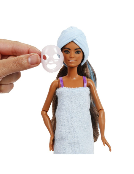 MTJFY66,Barbie Set Party Unboxed Reveal Papusa Barbie Violet Cu 10 Accesorii Surpriza