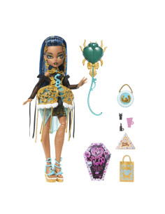 MTJBG76,Monster High Ziua De Nastere Dulce Si Infricosatoare Papusa Cleo De Nile Cu Accesorii 2