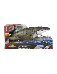 MTJCH00,Jurassic World Rebirth Bite N Blast Dinozaur Mosasaurus Interactiv Cu Miscari Si Functie Speciala 50cm