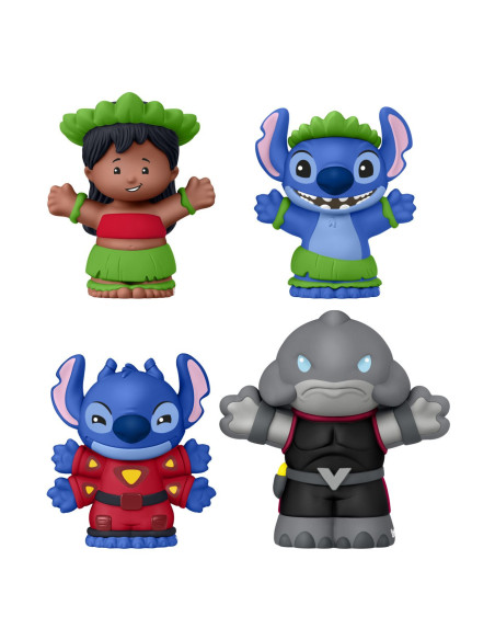 MTJFC77,Fisher Price Little People Collector Disney Lilo Si Stitch Set 4 Figurine