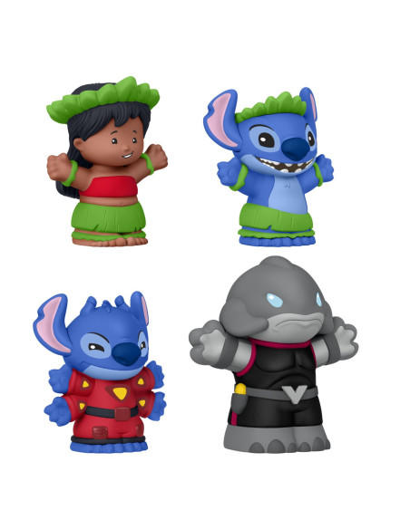 MTJFC77,Fisher Price Little People Collector Disney Lilo Si Stitch Set 4 Figurine