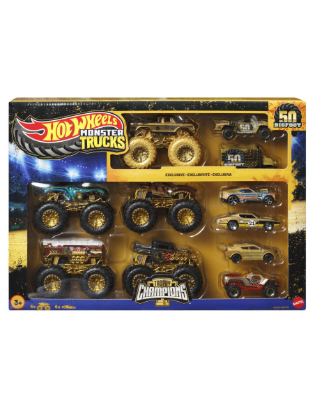 MTJDW07,Hot Wheels Monster Truck 50 Bigfoot Set 11 Vehicule Trophy Champions