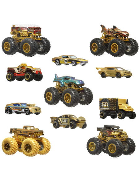 MTJDW07,Hot Wheels Monster Truck 50 Bigfoot Set 11 Vehicule Trophy Champions