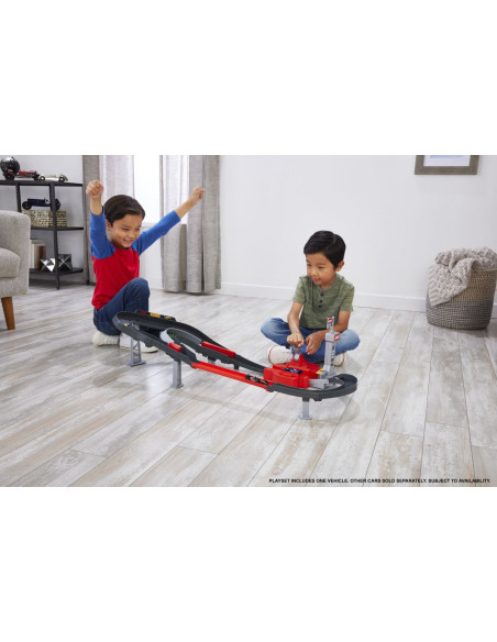 MTJDY15,Hot Wheels Racing Curcuit De Curse Formula 1 Cu 3 Masinute Incluse