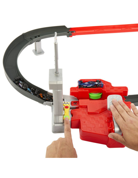 MTJDY15,Hot Wheels Racing Curcuit De Curse Formula 1 Cu 3 Masinute Incluse