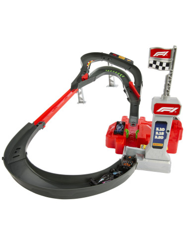 MTJDY15,Hot Wheels Racing Curcuit De Curse Formula 1 Cu 3 Masinute Incluse