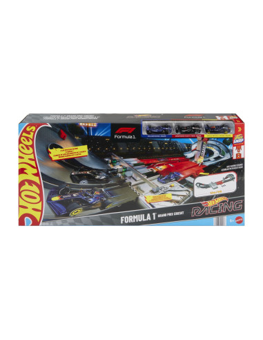 MTJDY16,Hot Wheels Racing Cuircuit De Curse Grand Prix Formula 1 Cu 3 Masinute Incluse