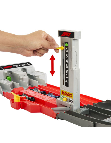 MTJDY16,Hot Wheels Racing Cuircuit De Curse Grand Prix Formula 1 Cu 3 Masinute Incluse