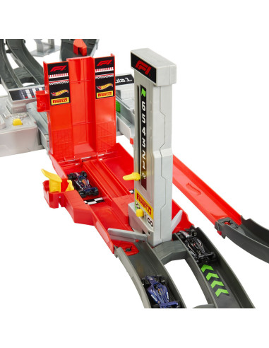 MTJDY16,Hot Wheels Racing Cuircuit De Curse Grand Prix Formula 1 Cu 3 Masinute Incluse