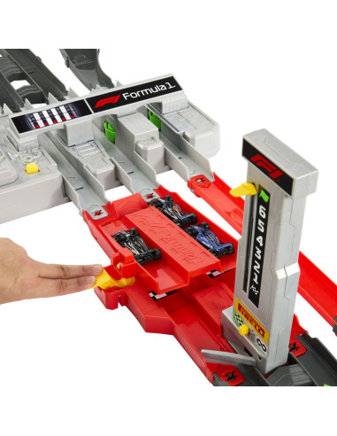MTJDY16,Hot Wheels Racing Cuircuit De Curse Grand Prix Formula 1 Cu 3 Masinute Incluse