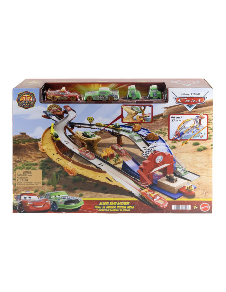 MTJFL57,Cars Race And Rescue Set De Joaca Curcuit De Salvare Si 3 Masinute Metalice